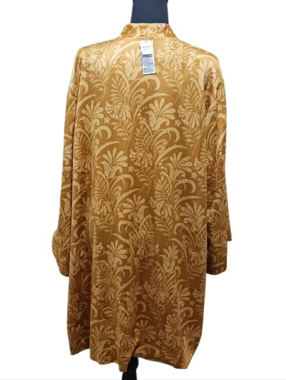 Chicos Reversible Kimono Duster Chevron Floral - Picture 5 of 11
